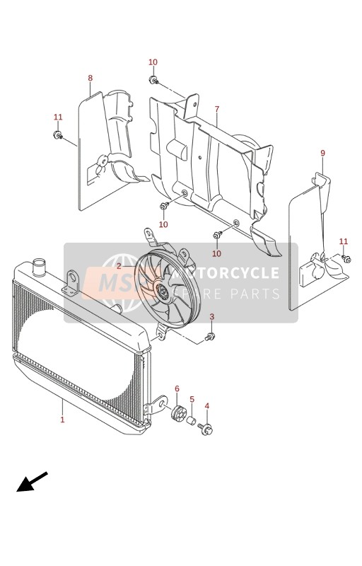 Suzuki AN400A BURGMAN 2020 RADIATOR for a 2020 Suzuki AN400A BURGMAN